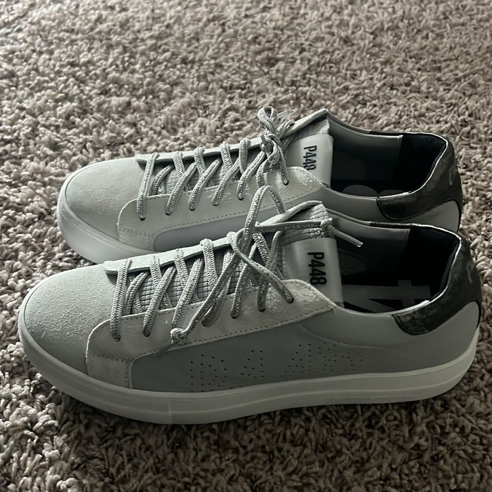 P448 Thea Low Top Leather Lace-Up Platform Sneakers Size EU 40 US 9.5 - Picture 5 of 11